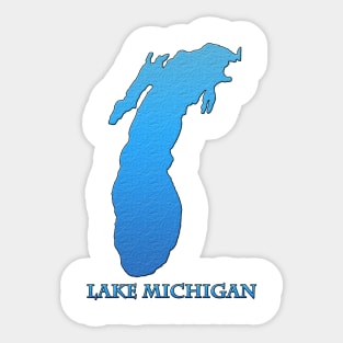 Lake Michigan Great Lakes Outline with Label Sticker